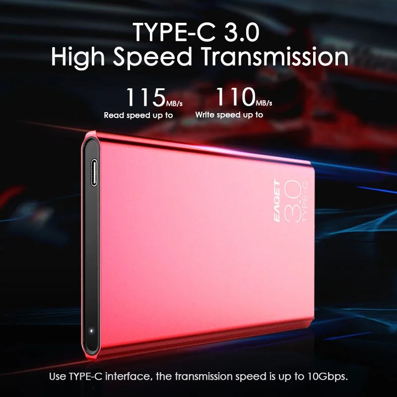 Eaget G70 2 5 &quotпортативный внешний жесткий диск 1 ТБ HDD Type C 3 0 Externo Disco Storage ультратонкий