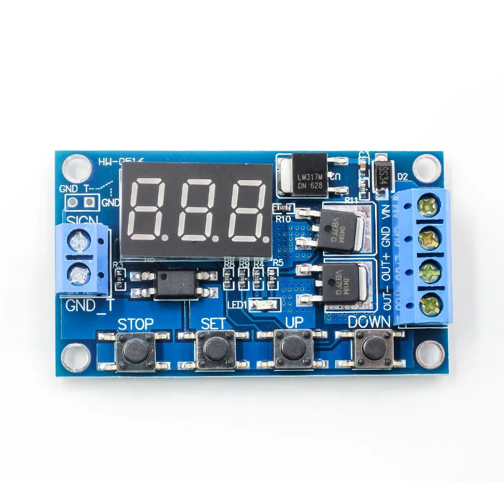Цикл запуска таймер переключатель задержки 12 24V монтажная плата двойной