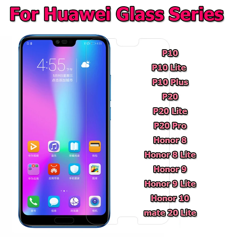 

Защитное стекло для Huawei P10 Lite Plus P20 Pro, Honor 10, 9, 8, mate 20 Lite