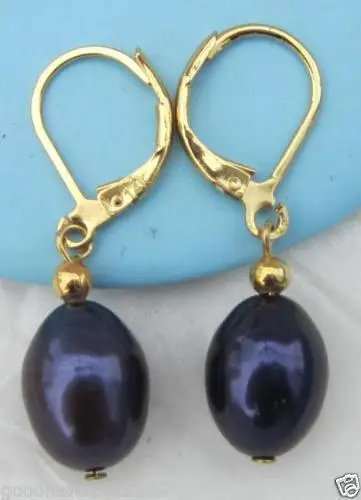 2017 новые AAA 10-8 мм натуральное Австралийское Южно-морское черное Жемчужное Серьги