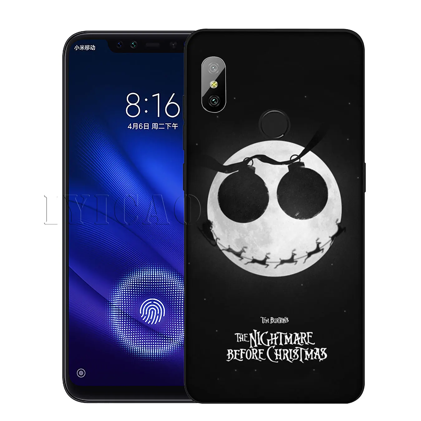 Мягкий силиконовый чехол с рисунком «Кошмар перед Рождеством» для Xiaomi Redmi 6A 5A Note 8 7 4X5 Plus 6 Pro, черный чехол из ТПУ