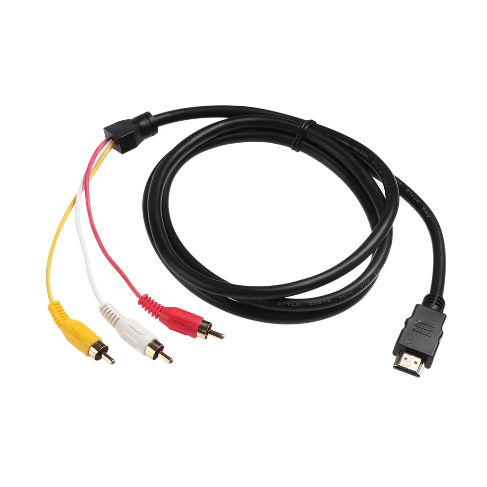 1 шт. 5 м штекер 3 RCA Видео Аудио AV HDMI совместимый кабель адаптер для HDTV 1080P/Y9X3