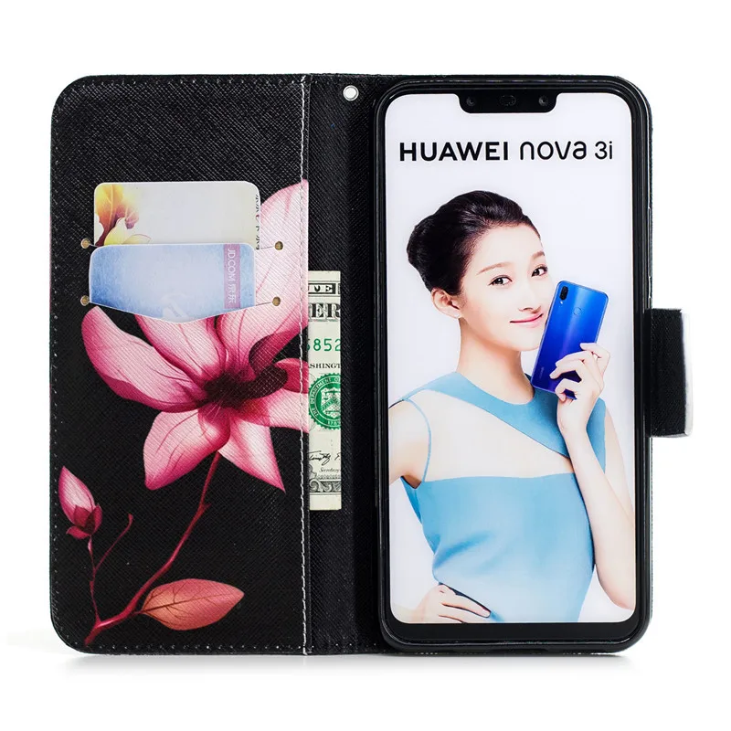 Чехол для телефона чехол Huawei P Smart Plus Fundas Nova 3i с откидной крышкой кожаный кошелек