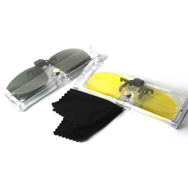 Поляризованные солнцезащитные очки с клипсой для вождения линзами ночного