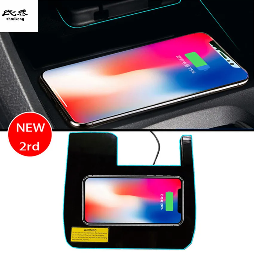 

2RD Quick Special On-board Wireless Phone Charging Panel Car Accessories For Honda Civic 10th MK10 2016 2017 2018