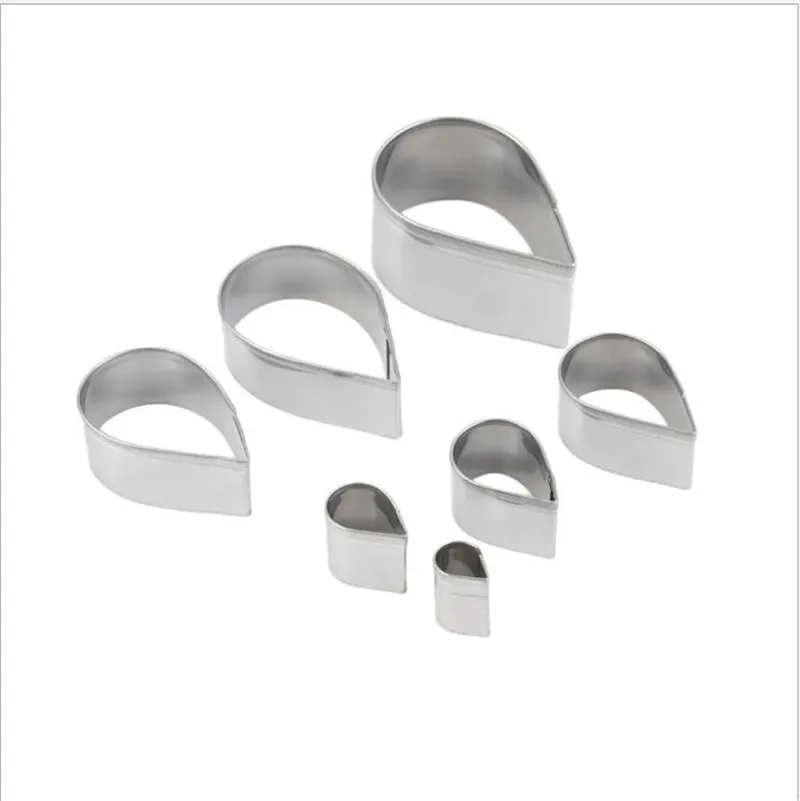 7 шт./компл. Кухня выпечка плесень помадка свадьбу Декор капли воды/лепесток розы