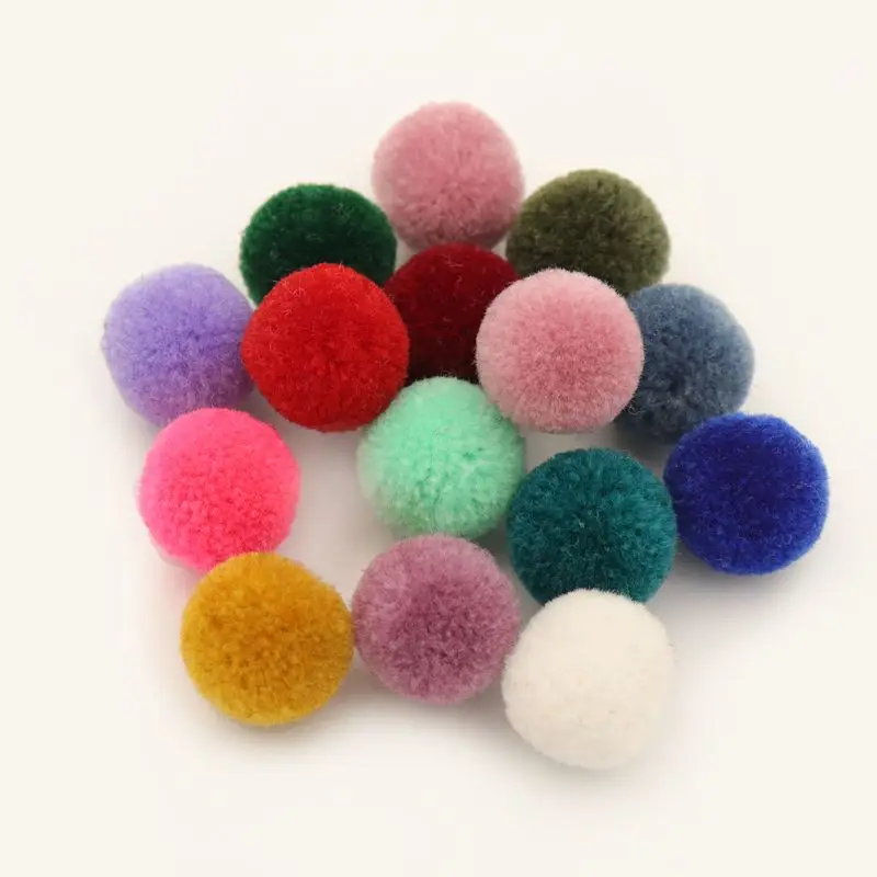 Смешанные цвета высокая эластичность нейлон мини пушистый мягкий Круглый помпон