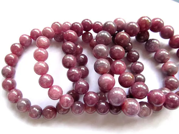 Подлинная Сырья Рубин Браслет ruby Бусины драгоценных камней а. А. Оценка 5 6 7 8 9 10 11 12