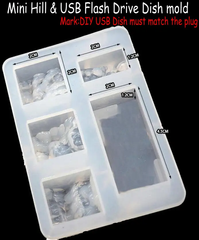 2cm hill Уф смолы горный силиконовые формы DIY ожерелье кулон плесень эпоксидная смола мини холм ювелирные изделия аксессуары инструмент ручной работы USB диск искусство - Цвет: 2cm hill