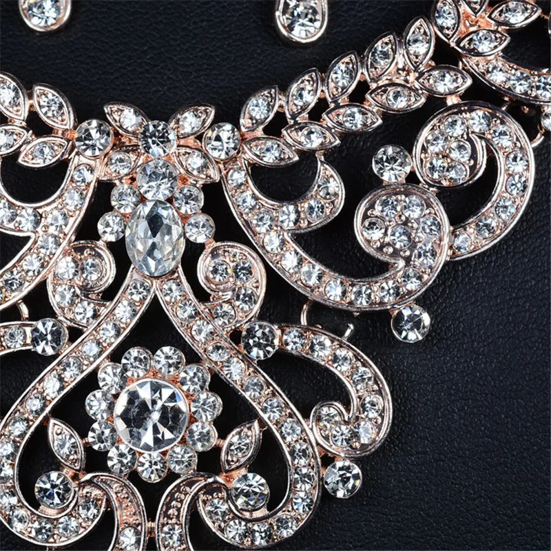 Женский комплект из колье и серёг с австрийским кристаллом|crystal necklace earrings set|necklace