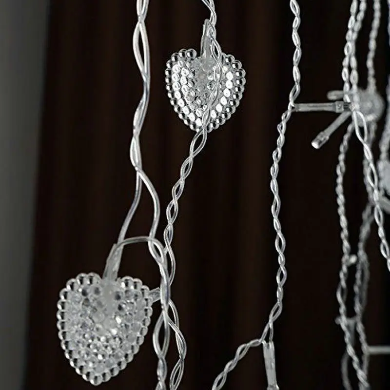 В форме сердца Светодиодный Волшебная гирлянда сосульки занавес светильник 2 м * 1
