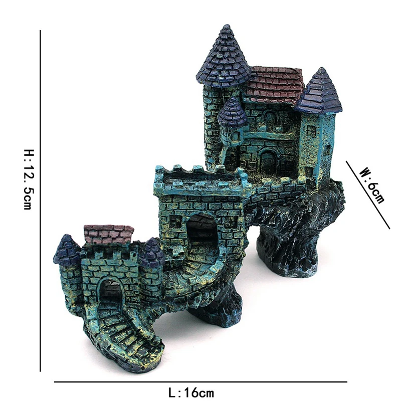 Красивый фон для аквариума с изображением старинного замка|aquarium decoration|aquarium decoration