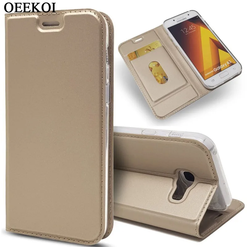 Ультратонкий кожаный чехол-бумажник OEEKOI для Samsung Galaxy A9 2018/J6 Plus/J4 Plus/A7 2018/A9 Star/Note 9/A3