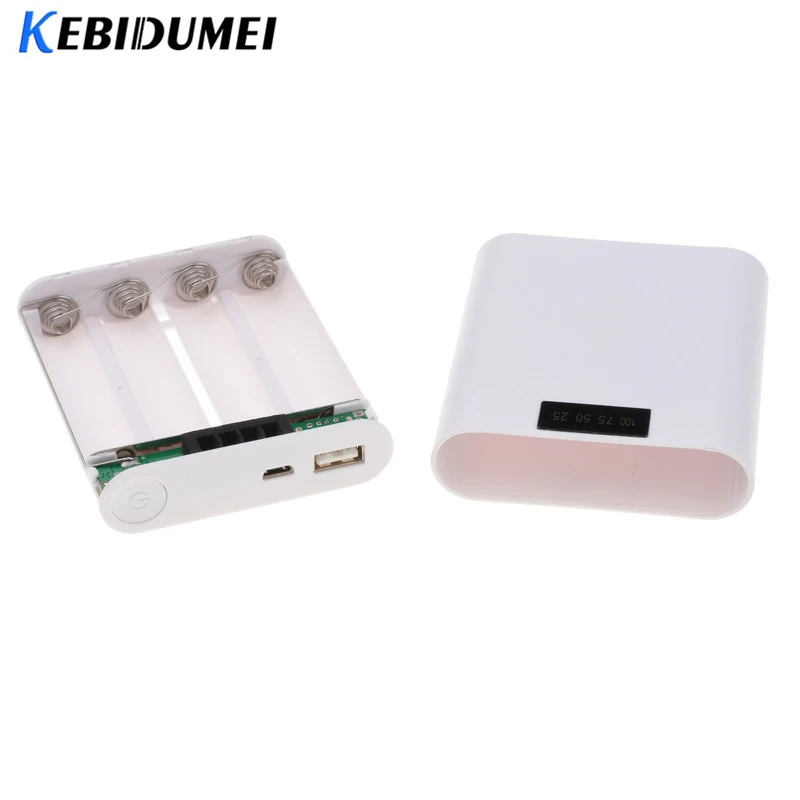 Чехол Kebidumei USB 4X 18650 для внешнего аккумулятора комплект со светодиодным дисплеем