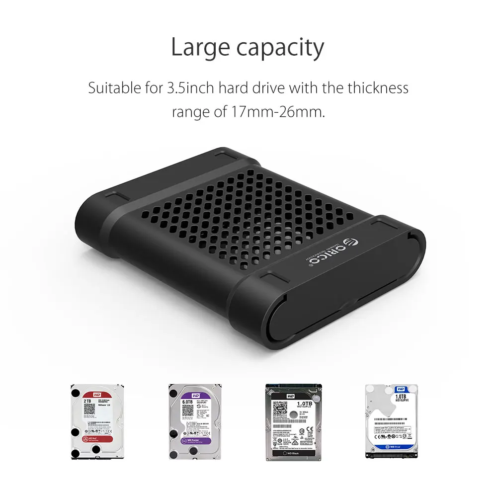 ORICO 3,5 SATA HDD жесткий диск SSD чехол hd коробка USB высокая скорость внешней корпуса защитная коробка для хранения Mac OS Windows