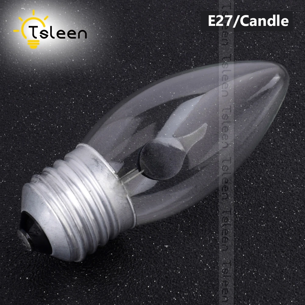 E27 Candle Лучшая цена! E27 кукурузы лампа E14 динамический эффект пламени светодиодный светильник Рождественский светильник моделирование горение мерцание 220V - Испускаемый цвет: E27 Candle