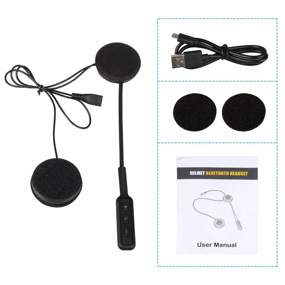 Fodsports мотор беспроводная Bluetooth гарнитура 180mA мотоциклетный шлем наушники Динамик Музыка для MP3 MP4 смартфон