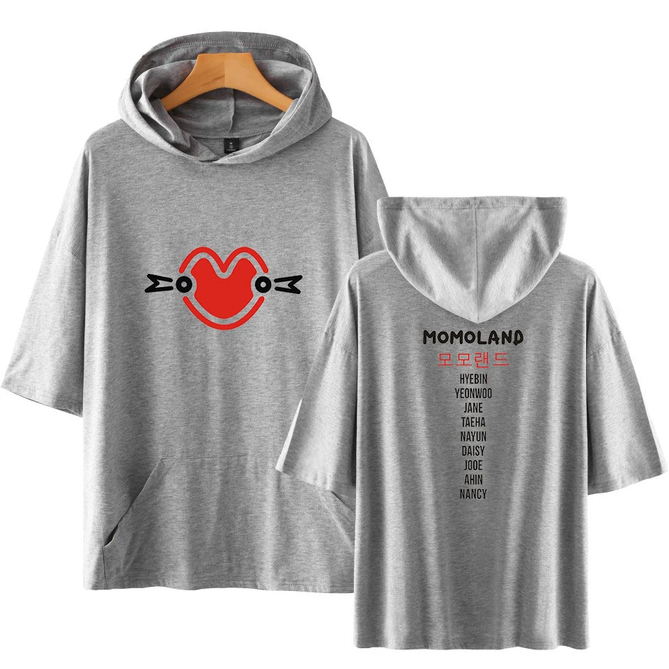 Футболка MOMOLAND с капюшоном для мужчин и женщин однотонная модная футболка