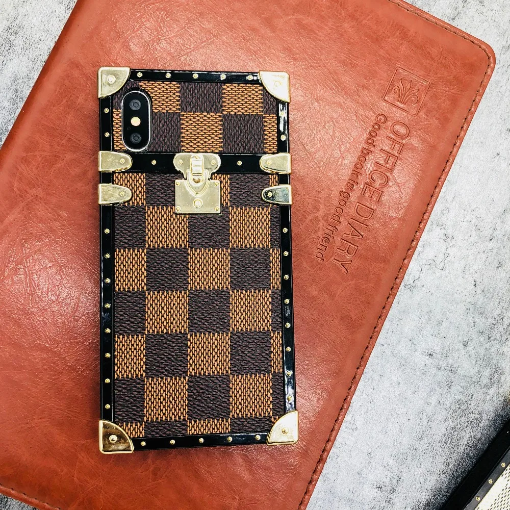 Телефон чехлы для iPhone X XS XR XSMAX 6 7 8 плюс Винтаж Роскошные модные квадратный