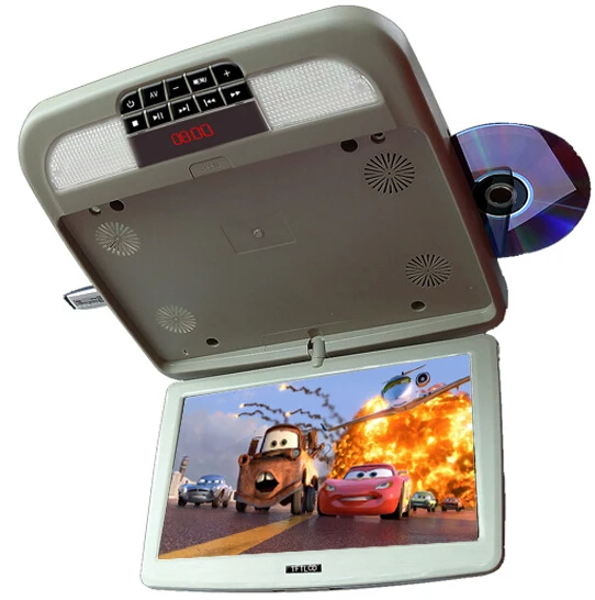 9 дюймовый автомобильный DVD плеер с откидным креплением на крыше игровой USB SD