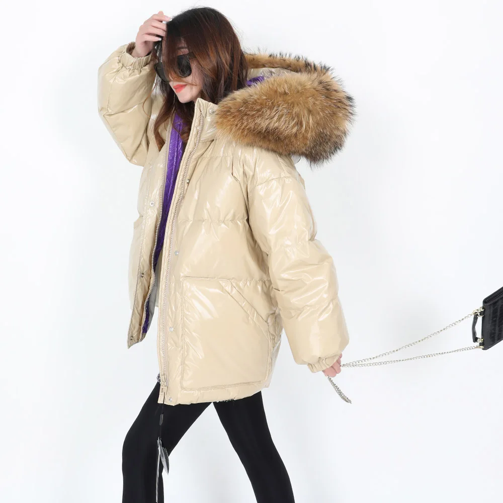 Maomaokong 2018 new Detachable raccoon fur collar down jacket Warm coat thick in winter | Женская одежда