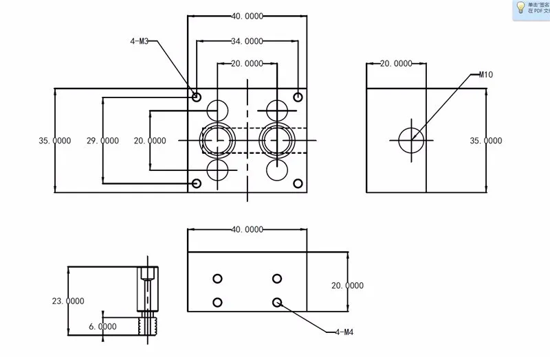 SWMAKER 1,75/3 мм 3D принтер экструдер hotend Kraken 4 Мульти головки 4 цвета с водяным охлаждением Горячий Конец экструдер комплект