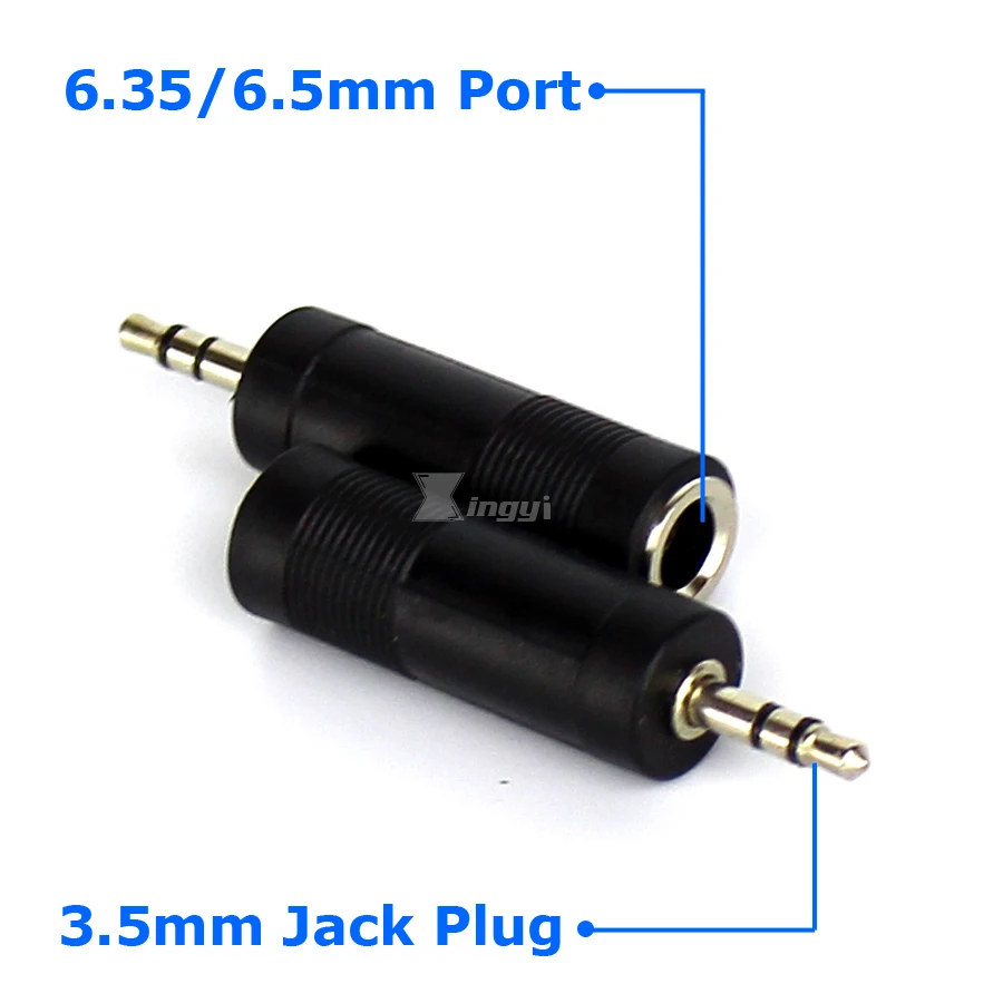 Переходник со штекера 3 5 мм на гнездо 6 2 шт.|3.5mm male|3.5mm male to 6.5mmjack stereo |