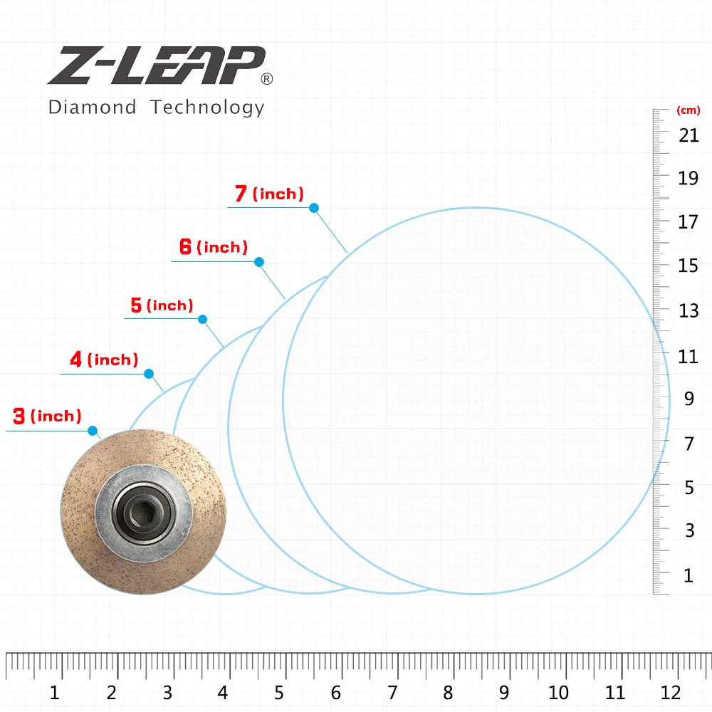 Z-LEAP 1 шт. алмазное профильное колесо E20 форма столешницы шлифовальные круги 74 мм M10 резьба для гранита Мрамор Бетон шлифовальный камень