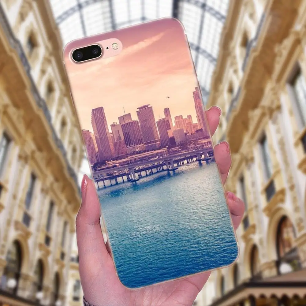 Красивые чехлы для телефонов дизайн заката Нью-Йорка Skyline City Samsung Galaxy Note 5 8 9 S3 S4 S5 S6