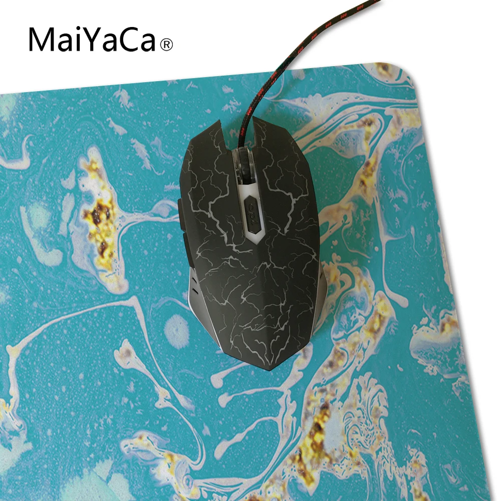 

MaiYaCa Sky Blue Marble Gamer Mouse pad High Quality Rubber Durable Non-slip Rubber keyboard mouse mat Professional custom