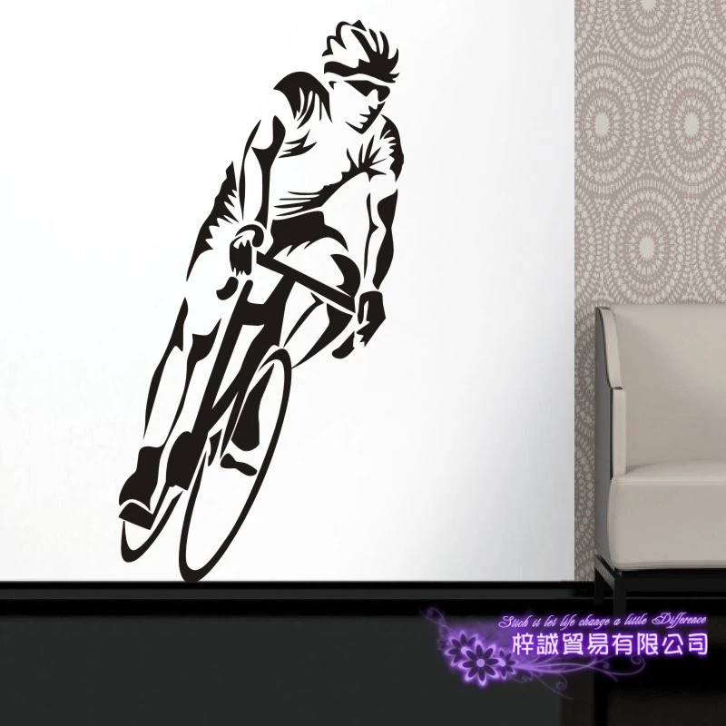Bike Shop Wall Sticker Customized Sports Posters Vinyl Decals Decor Mural Car Windows Bicycle Glass Decal | Дом и сад