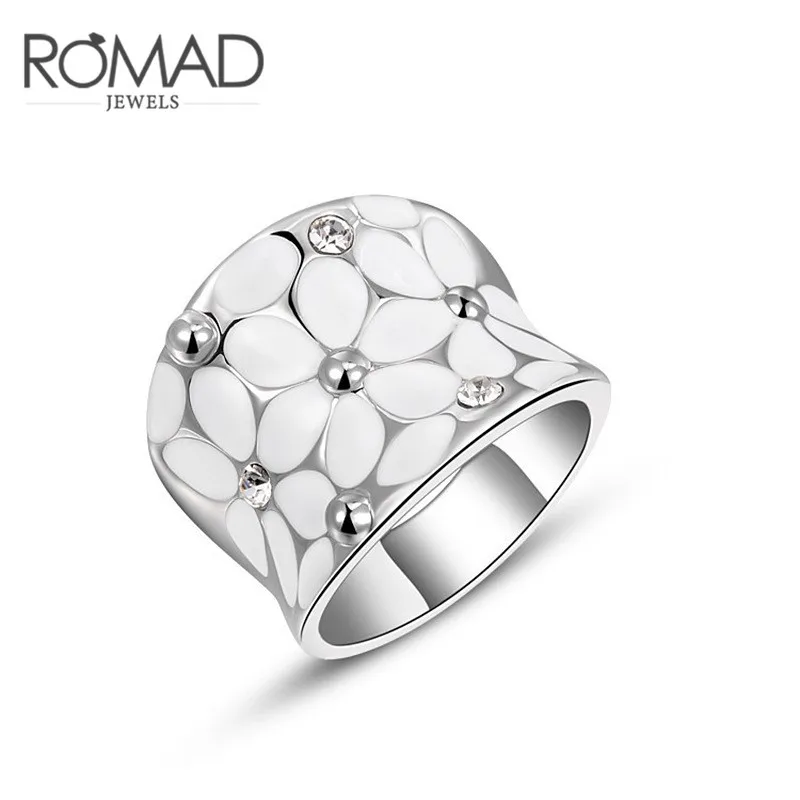 ROXI бренд romad мода розовое/белое золото Цвет кольца для Для женщин натуральная
