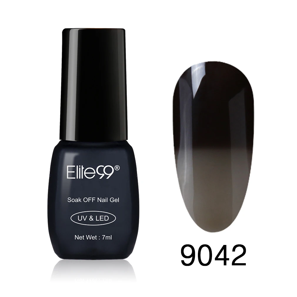9042 Elite99 7 мл Гель-лак для ногтей Хамелеон Температура Цвет меняющий лак для ногтей меняющий цвет под воздействием тепла УФ Гель-лак для ногтей - Цвет: 9042