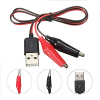 60mm usb crocodile wire alligator clips male of female to usb tester detector voltage meter ammeter capacity power meter monitor