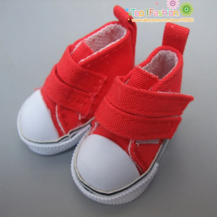 Free Shipping 1 pair 5 cm Canvas Shoes boots For BJD Doll Fashion Mini Toy Shoes Bjd Doll Shoes for Russian Doll Accessories images - 6