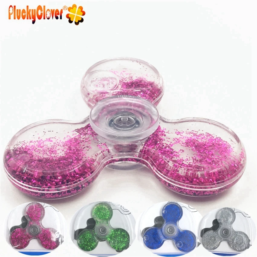 1 шт. новый хрустальный шар Спиннер с зыбучим песком и блестками Tri Spinner ручной