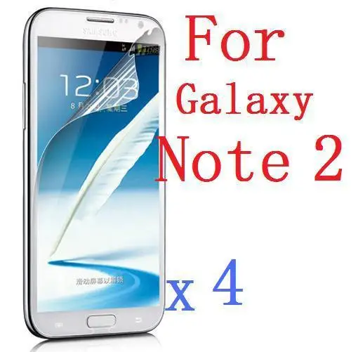 Прозрачная защитная пленка для Samsung Galaxy Note 2 II N7100 + салфетка очистки 4 шт./лот|screen