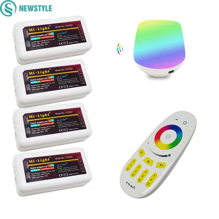 5 в постоянного тока WiFi светодиодный пульт управления + 12 В 24 rgb RF дистанционного 4