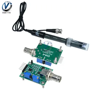 Регулятор обнаружения значения PH жидкости 0-14, модуль датчика, контрольная плата, измеритель, тестер с электродом BNC для контроля PH