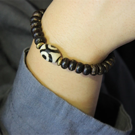 Ювелирные изделия Arsun натуральный камень три глаза и браслет из кокосовой