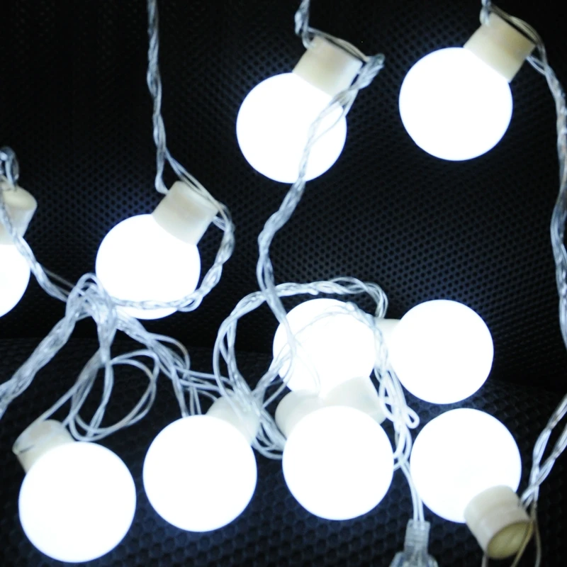 5 м LED строка см большой Размеры шар света лампы Шторы гирлянда для феи Свадебные