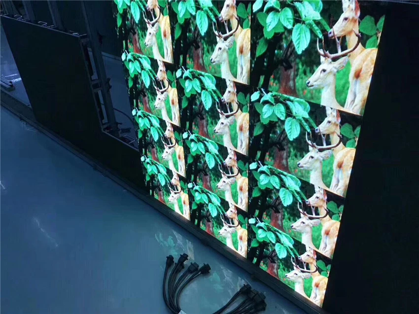 AliExpress точечная матрица P1.6 RGB светодиодный рекламный светодиодный экран литой алюминиевый шкаф 4k разрешение hub75 светодиодный дисплей телевизор smd1010