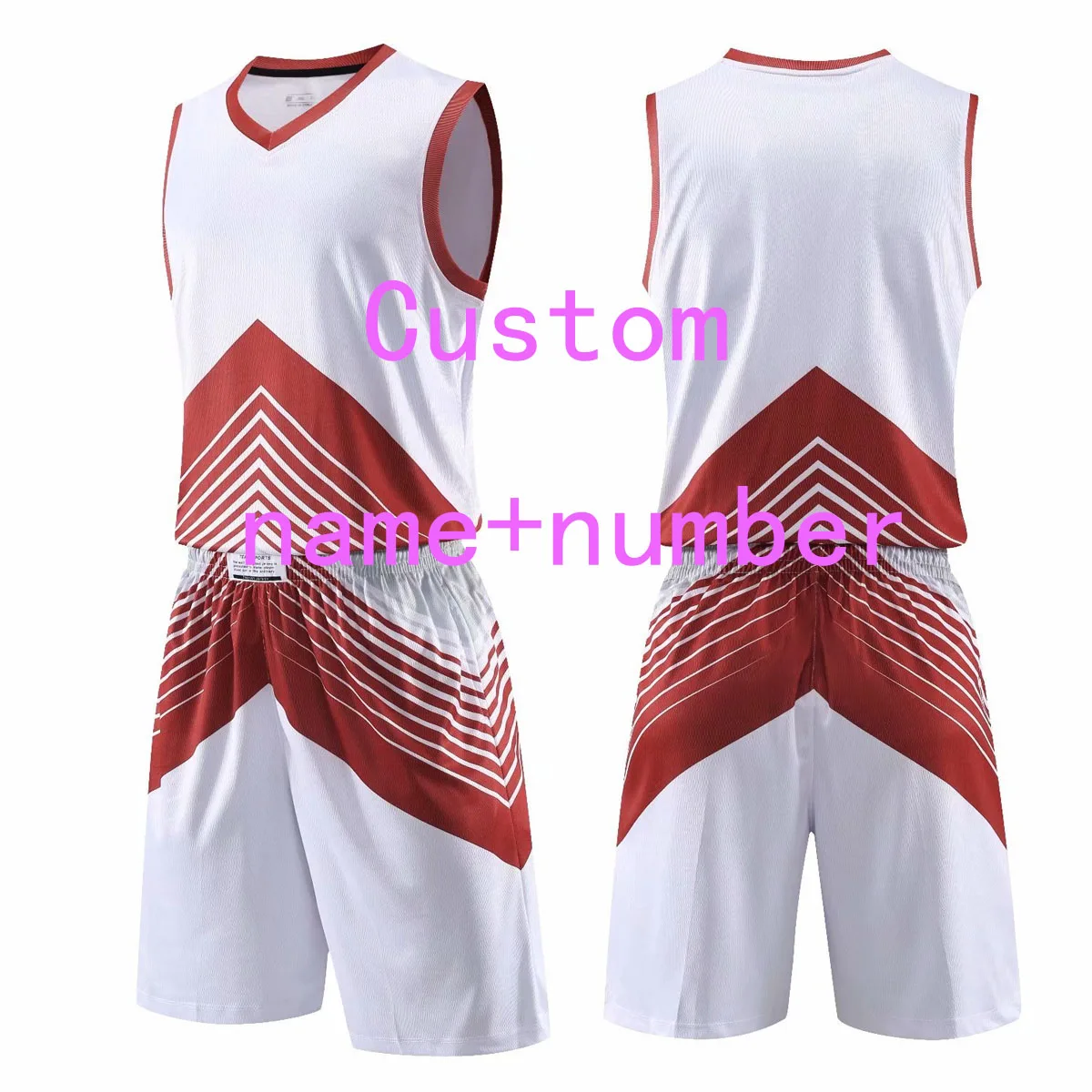Custom name number Мужской спортивный костюм для баскетбола, спортивный костюм для колледжа, дышащая форма для баскетбола, костюм на заказ - Цвет: Custom name number