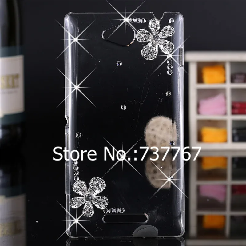Роскошный 3d чехол для Sony Xperia C S39h со стразами C2305 C2304 чехлы|case for sony xperia|case sony3d case |