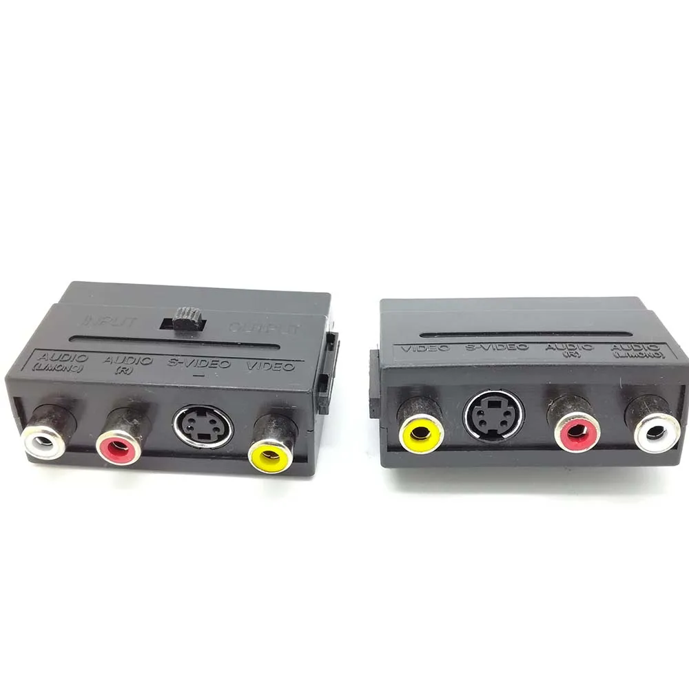 Новый Премиум RGB Scart to 3 RCA Phono + S Video Аудио вход/выход AV TV адаптер|scart to|scart rcascart rgb |