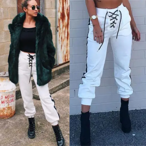 2017 Для женщин Брюки для девочек Повседневное шаровары мешковатые хип-хоп танцев