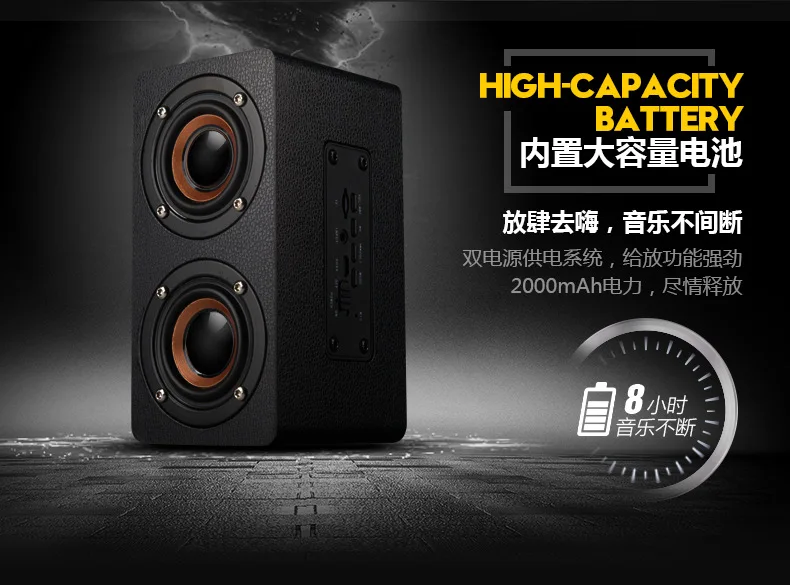 Queenview деревянный HiFi беспроводной Bluetooth динамик, портативные колонки Altavoz TF fm-радио caixa де сом Саундбар для iPhone Xiaomi