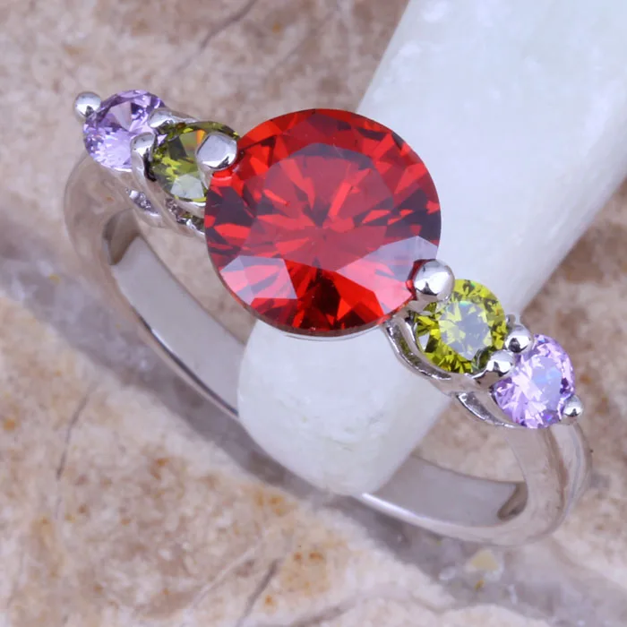 Разноцветное модное кольцо с гальваническим покрытием Размер 6 / 7 8 9 R0107|ring size|ring