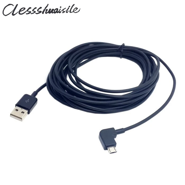 Левый Угловой 90 градусов Micro USB штекер к кабель для передачи данных 0 2 1 3 5 метров 20
