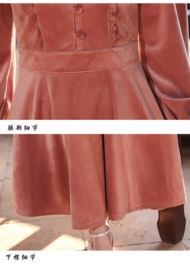 Новинка весна 2017 модное кружевное платье с воротником стойкой и вышивкой женское